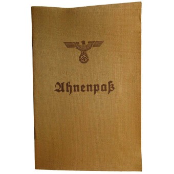Ahnenpaß, tyhjä Ancestry Passport, 3. valtakunnan kysymys. Espenlaub militaria